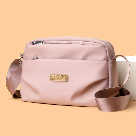 Large-capacity women's office backpack - waterproof nylon fabric bag - fashionable multi-compartment single-shoulder bag - trend