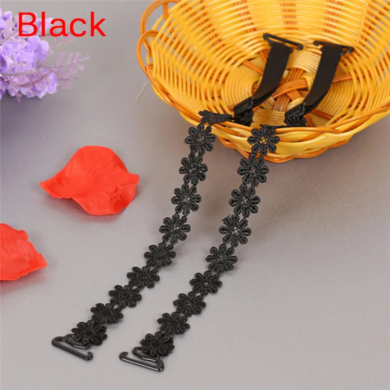 Women Elastic Bra Strap Bra Accessories Floral Lace Bra Strap Anti-slip Adjustable Belts Shoulder Strap for Bridal Wedding Party