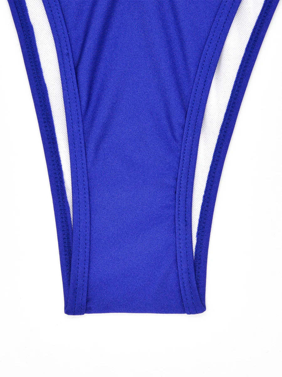 Hollow Out Bikini 2025 Solid Ring Link Swimsuit Women Padded Swimwear Female Bathers Bathing Swimming Swim Suit Beachwear
