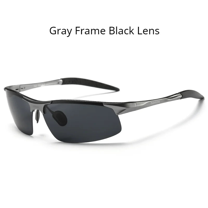 AORON – lunettes de soleil polarisées pour hommes, monture en aluminium et magnésium, lunettes de Sport rétro pour conducteur, lunettes de soleil UV400 Anti-éblouissement