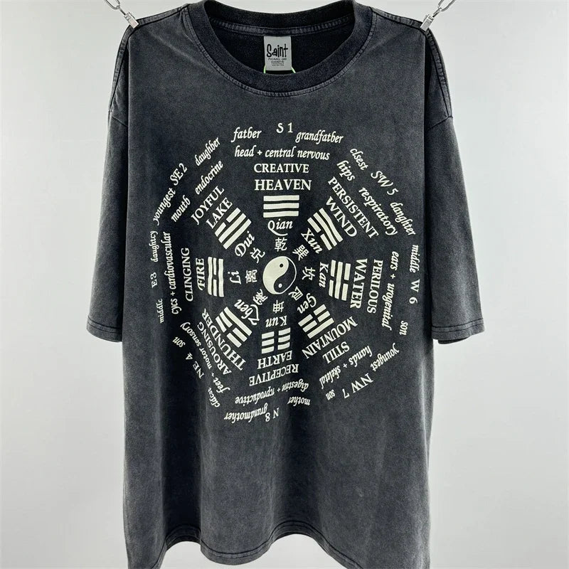 Washed Saint BORN AGAIG Hand Worn Vest T-Shirts Men Women Best Quality Loose Oversized T Shirt Tee