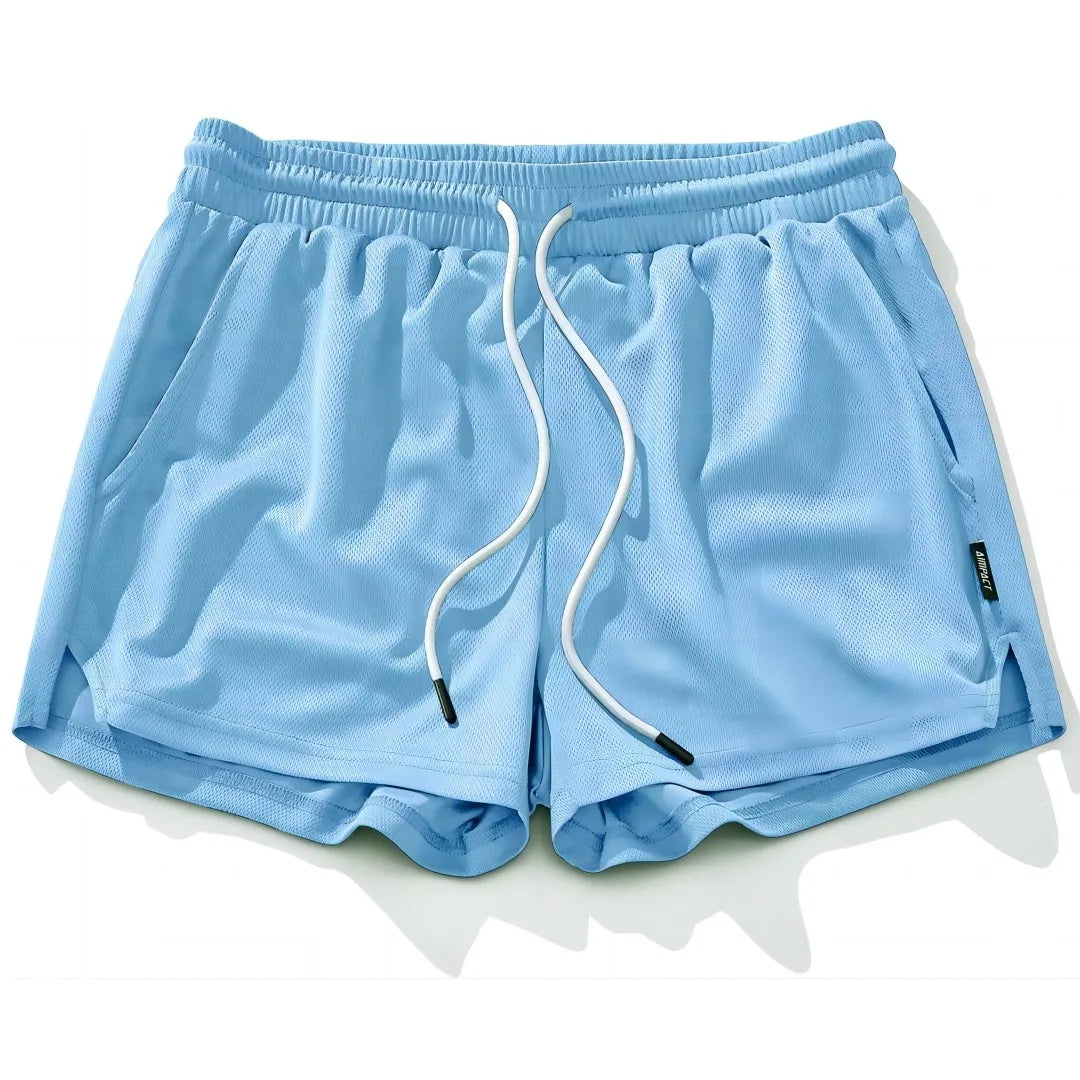 AIMPACT Men's Gym Workout Shorts Mesh Lightweight Bodybuilding Shorts Training Running Sports Jogger with Pockets