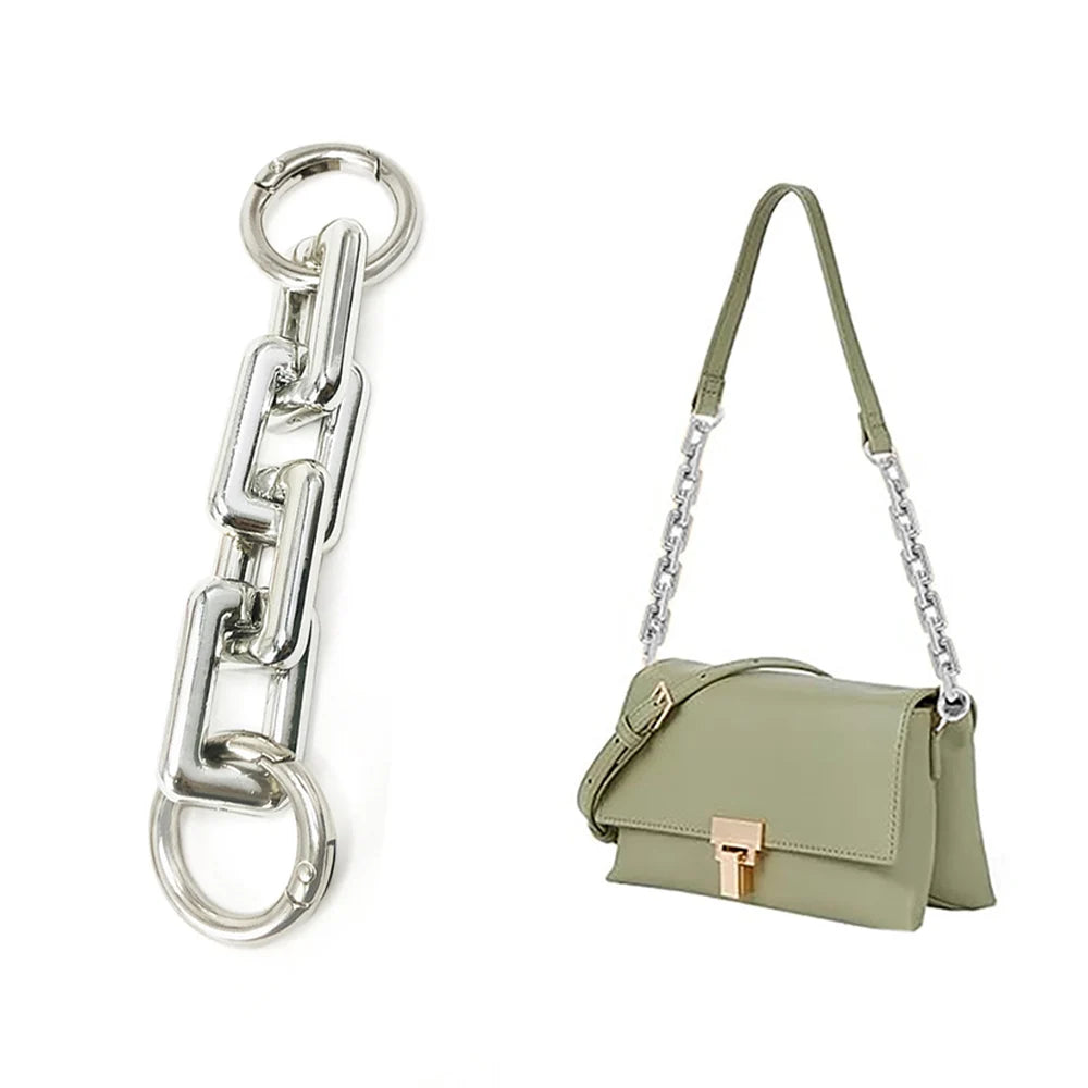 Bag Extension Metal Chain Crossbody Purse Bag Chain Strap Handbag Hanging Buckle DIY Replacement Chain Charms Shoulder Bag Belts