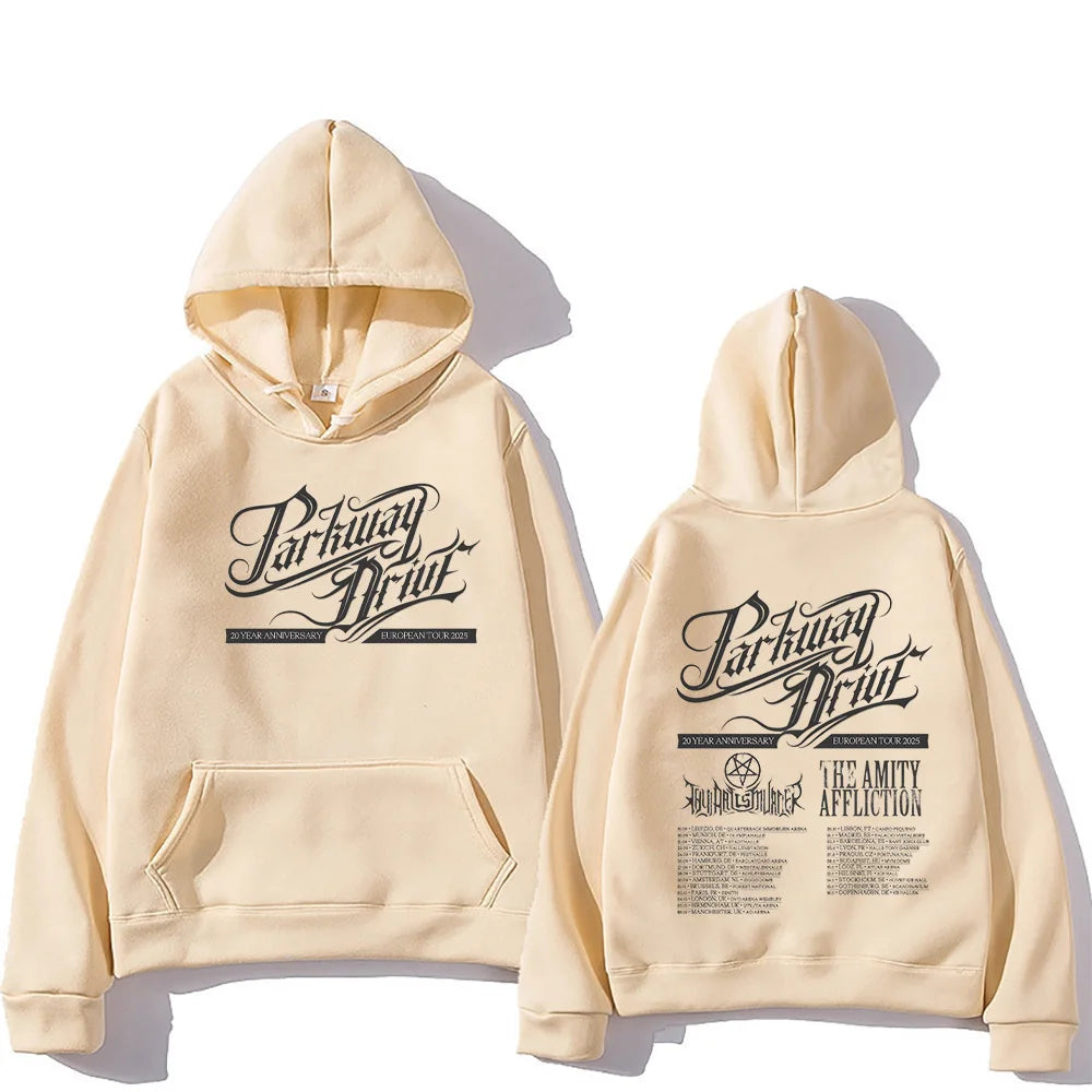 Parkway Drive 20Year Anniversary Europe Tour Hoodie Fashion Men Sweatshirt Unisex Oversized Clothing High Street Retro Pullovers