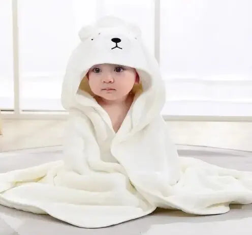 Serviette de bain pour tout-petits, peignoir pour bébé, couvertures pour garçons et filles, emmailloter avec capuche, lieux de dessin animé, sourire, literie pour enfants nouveau-nés
