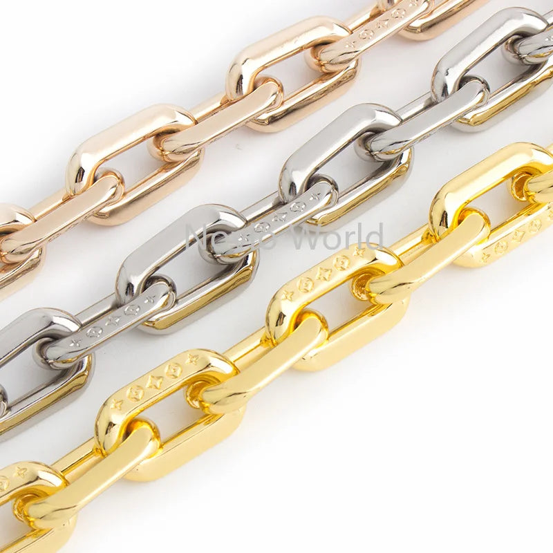 1-5 Pcs Metal Chain Shoulder Strap Chain and Spring Buckle Replaceable Leather Handles for Bag Shoulder Bag Handbags Accessories