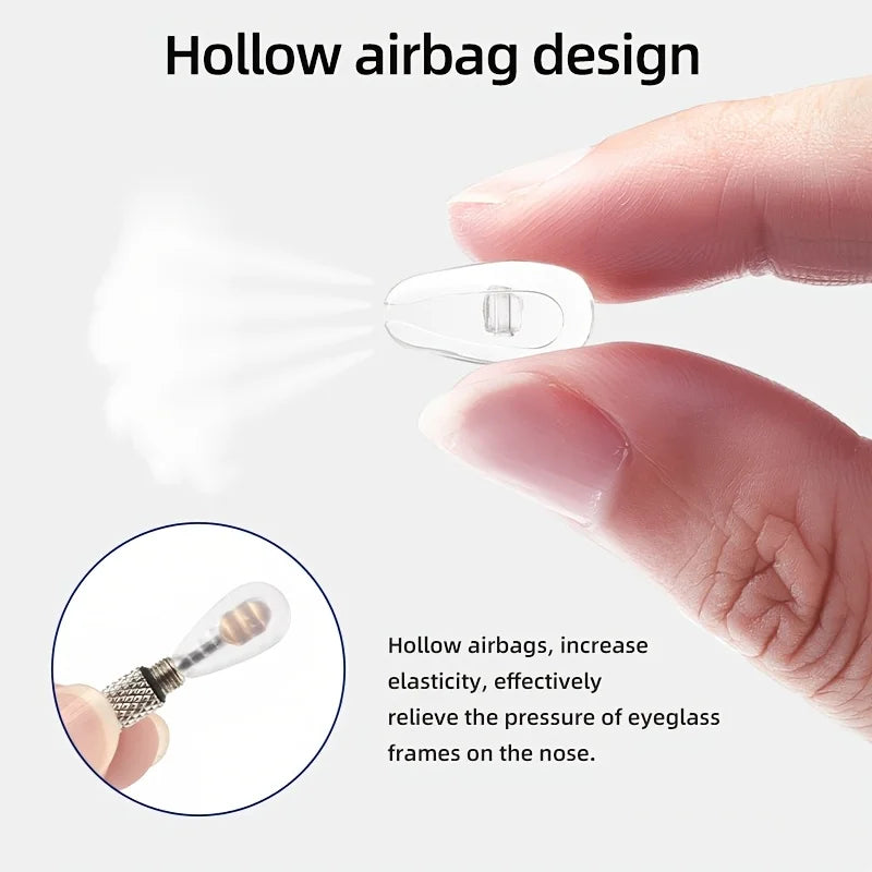 1Set Eyeglass Repair Kit Includes Nose Pads Ear Hooks Cloth Tweezers Screwdriver Screws Disassembly Tool Set for DIY Maintenance