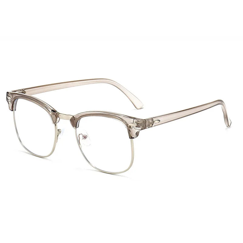 Anti Radiation Blue Light Eyeglasses Replaceable Lens Computer Glasses High Qulity Half Metal Glass oculos de grau feminino