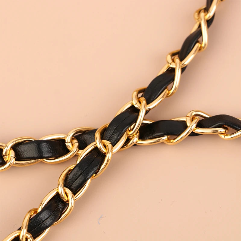 120cm Purse Chain Strap Crossbody Handbag Chains Replacement Leather Shoulder Bag Chain Straps Diy Women Girl Bag Part Accessory