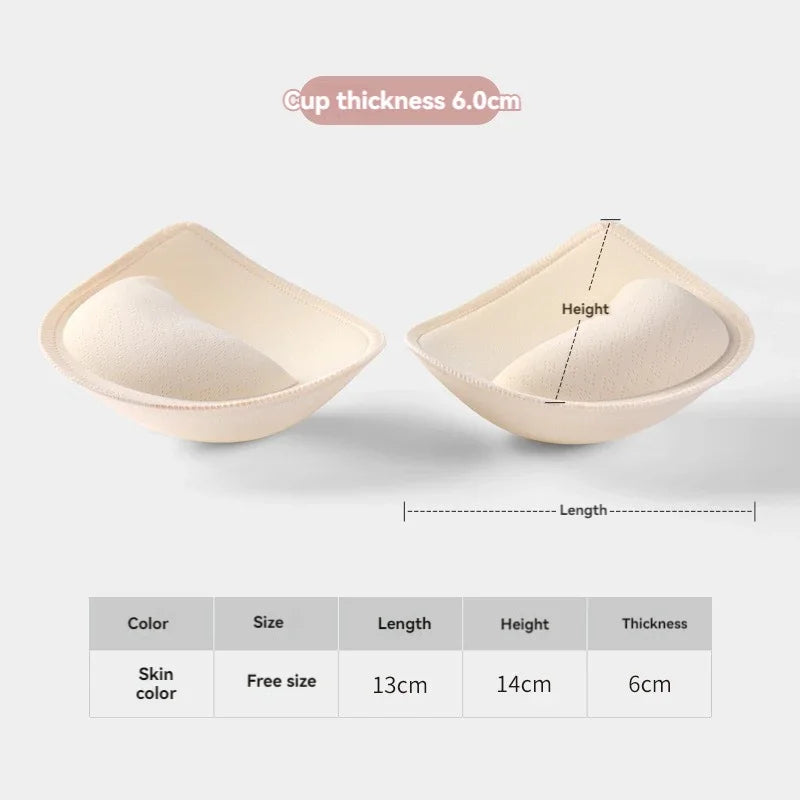 5 6 3 cm Sponge Padded Bra Thick Push Up Bra Pads Inserts Women Underwear Breast Lift Breathable Bra Pad Lining Swimsuit Insert