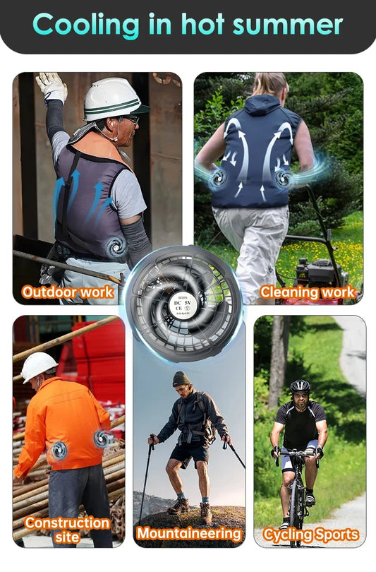 Air Conditioner Vest with 5V Cooling Fan for Cooling Vest Jacket for High Temperature Work Fishing Vest Summer jacket for Men