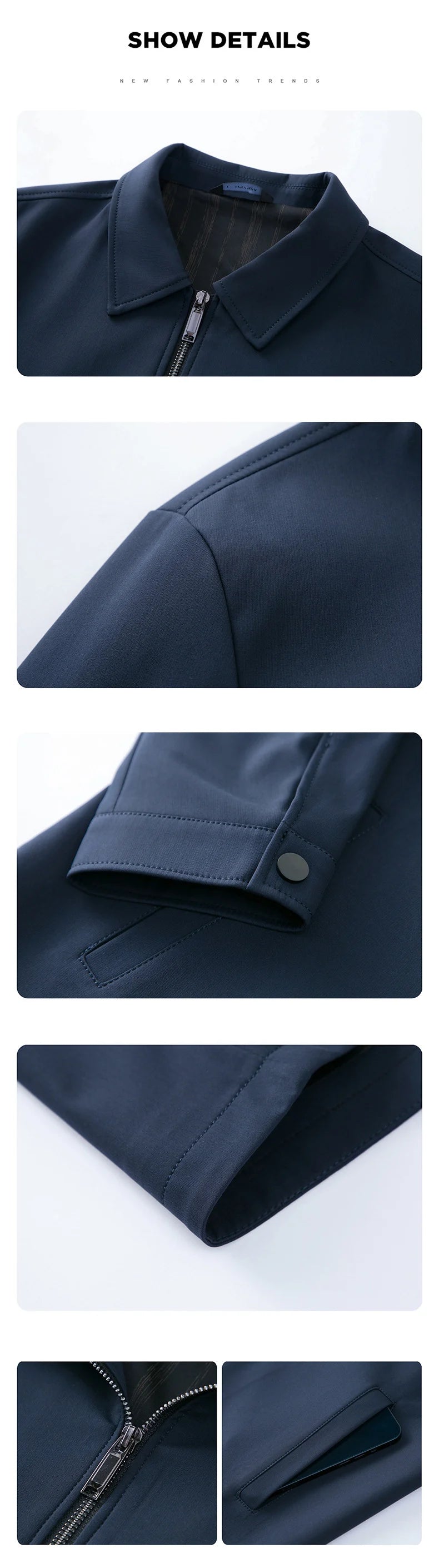 BROWON Brand Coat Men Jacket 2025 Autumn New Fashion Turn-Down Collar Jacket Men Casual Business Solid Color Outwear Mens Jacket