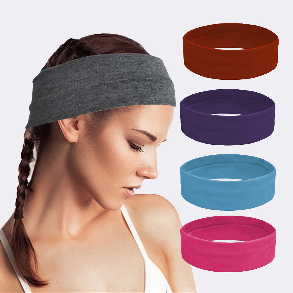 Summer Sports Yoga Women Headbands Not Tight Adjustable Running Absorb Sweat Elastic Hair Bands Soild Unisex Headband Wholesale