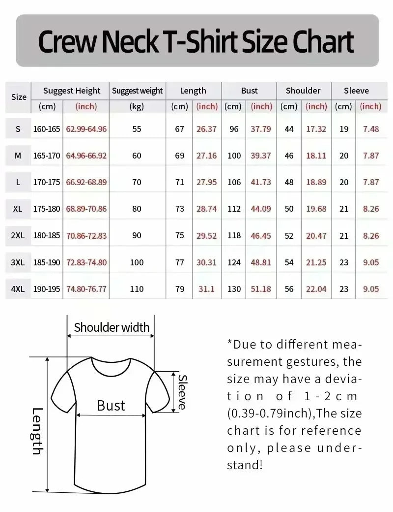 Compass Pattern Printed T-shirt Men Summer Sweat-absorbing Breathable Comfortable Top Outdoor Short Sleeve Trendy Men's Clothing