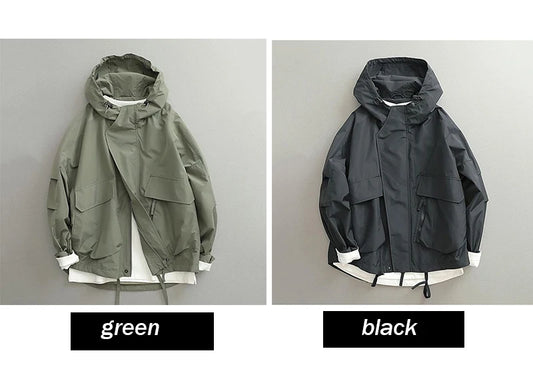 2025 Men's Jackets Spring Autumn Vintage Multi-pockets Jacket Outerwear High Street Hip Hop Loose Safari Style Men Overcoats