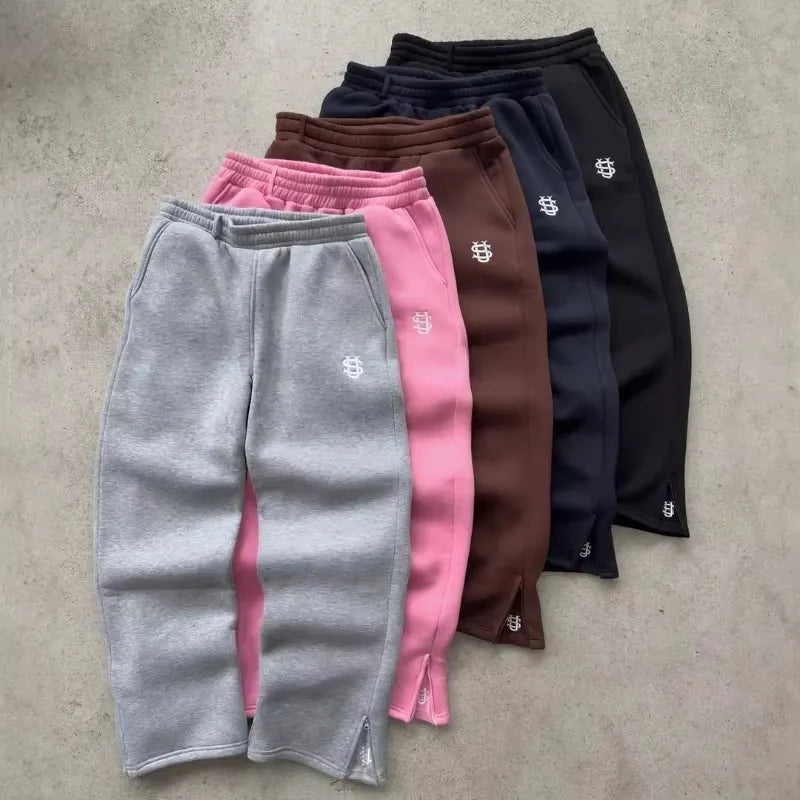 Men's Women's Gray Casual Pants Y2k Embroidered Camouflage Functional Tactical Functional Premium Jogging Drawstring Sweatpants