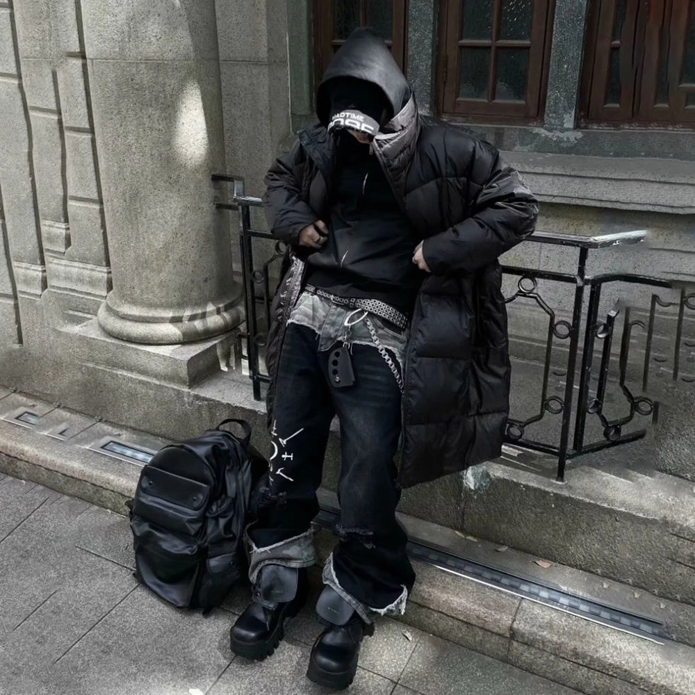 Men Niche Luxury Design Patchwork Loose Jeans 2025 Summer New Street Fashion Trend High Quality Casual Y2k Trousers Men Clothing