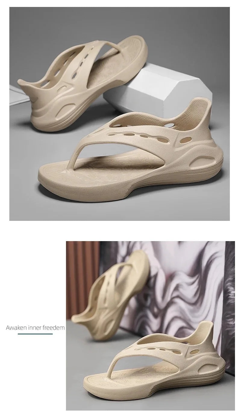 Men‘s Bag heel Flip-flops Slippers Indoor Outdoor Beach Sandals Fashion Casual Shoes Soft Slides Home Slippers Beach Shoes