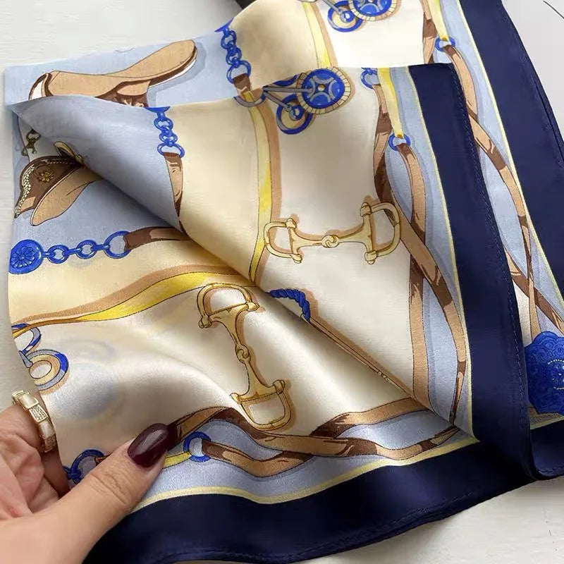 Women Silk Scarf Fashion Hair Scarf Silk Satin Neckerchief Female Hair Ties Headband Hair Ornament Female Bandana Bag Scarves