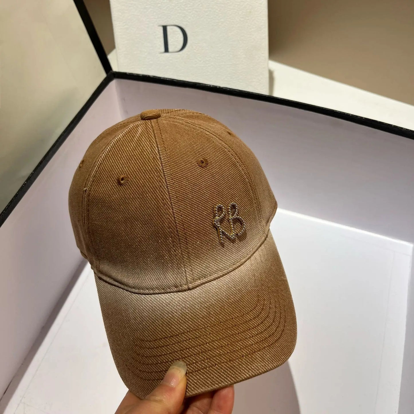 Designer Brand Metal Letter RB Baseball Cap for Men Women Casual Snapback Hip Hop Hats Adjustable Casual Caps Outdoor Sun Hats