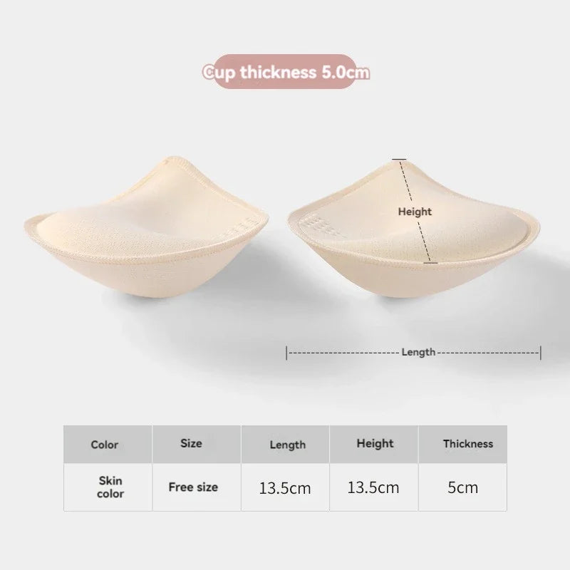 5 6 3 cm Sponge Padded Bra Thick Push Up Bra Pads Inserts Women Underwear Breast Lift Breathable Bra Pad Lining Swimsuit Insert