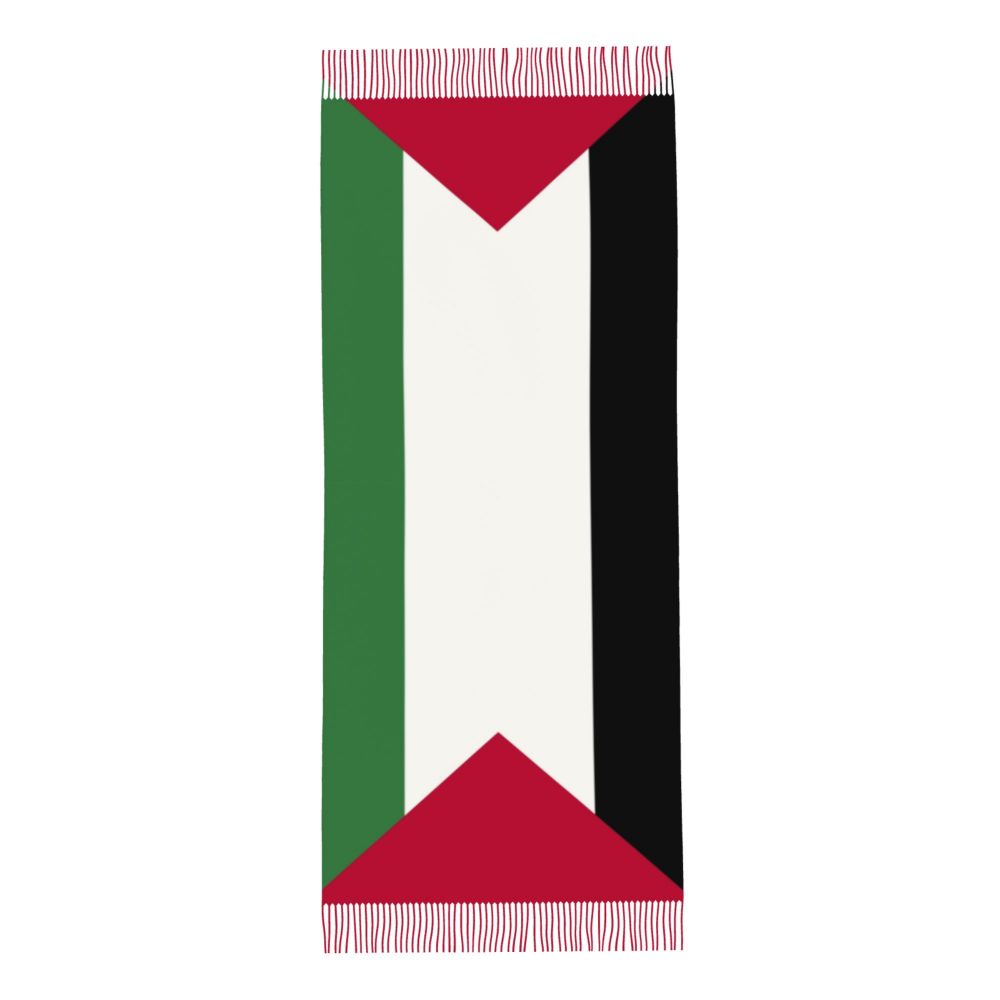 Palestines Flag Tassel Scarf Women Soft Palestinians Patriotic Shawl Wrap Ladies Winter Fall Scarves