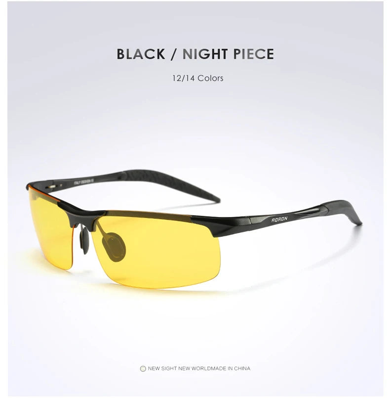 AORON – lunettes de soleil polarisées pour hommes, monture en aluminium et magnésium, lunettes de Sport rétro pour conducteur, lunettes de soleil UV400 Anti-éblouissement