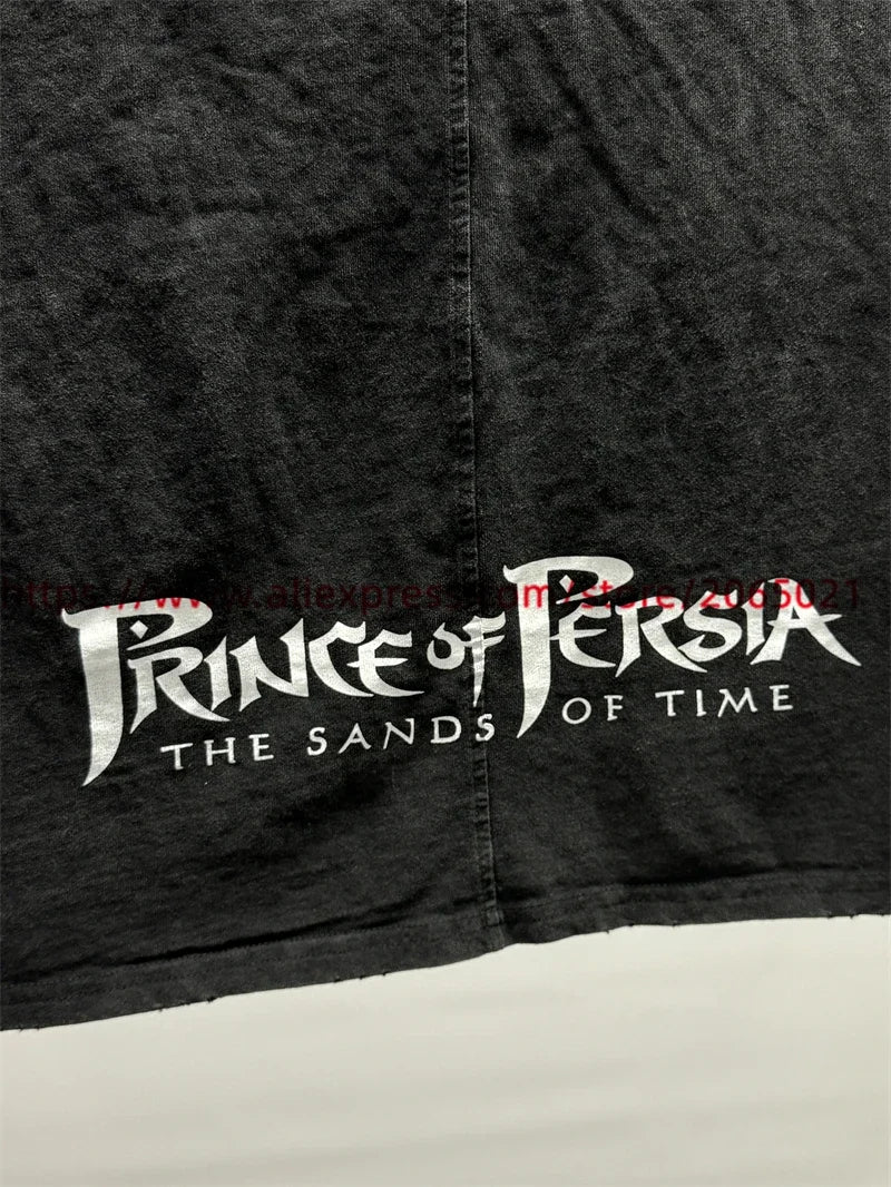 SAINT The Sand Of Time T-Shirts 2025ss Dirty Soil Spray Hand Worn Tank Top T Shirt Tee