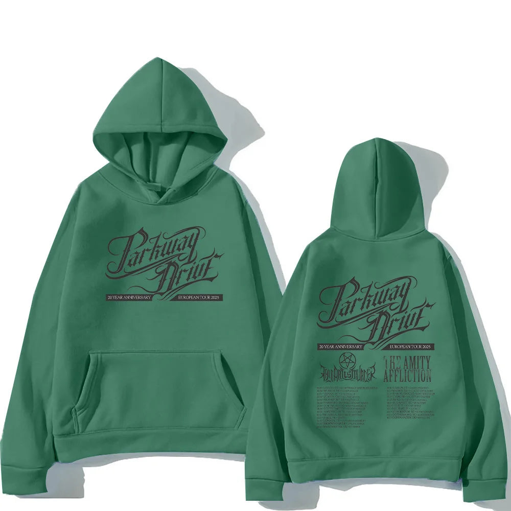 Parkway Drive 20Year Anniversary Europe Tour Hoodie Fashion Men Sweatshirt Unisex Oversized Clothing High Street Retro Pullovers