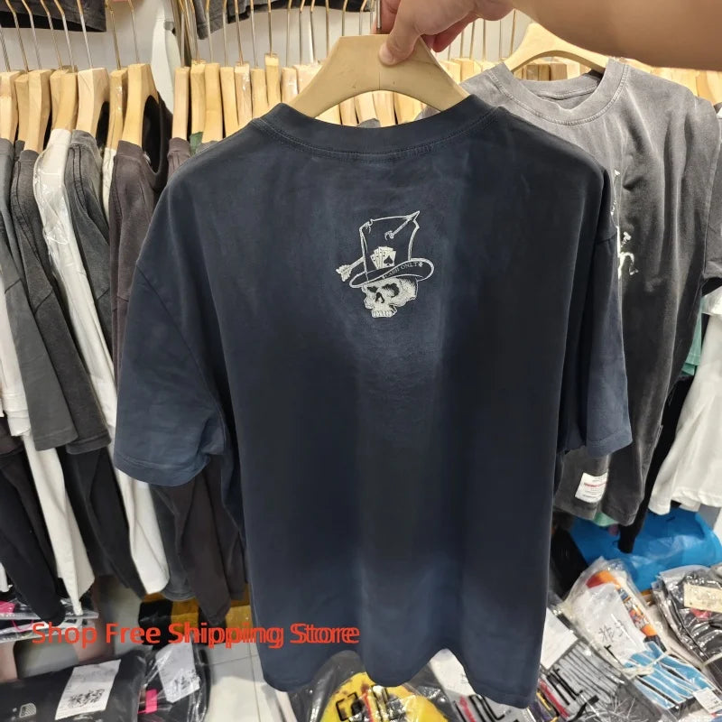 Vintage West Coast Choppers Printed T-Shirt Men's 100% Cotton Breathable Retro Biker Style Loose Fit Casual Streetwear