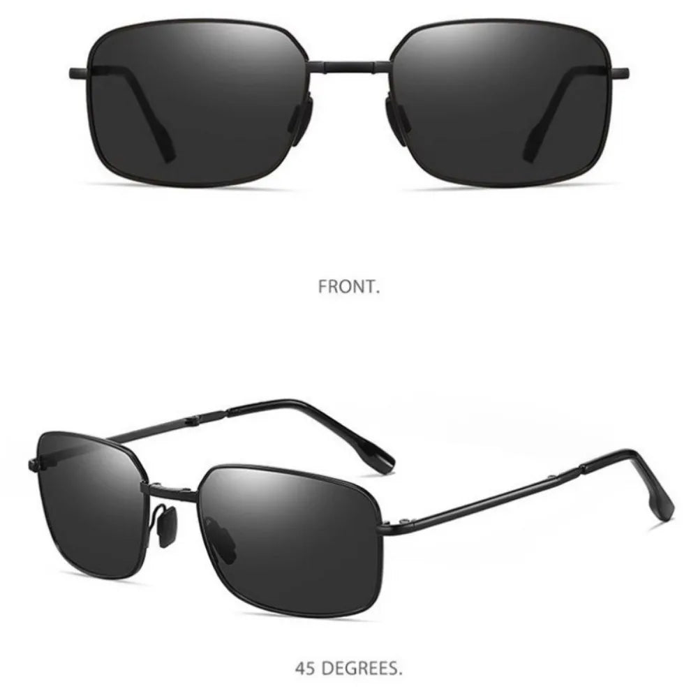 Polarized Folding Photochromics Sunglasses for Men's Driving Night Vision Glasses Day and Night