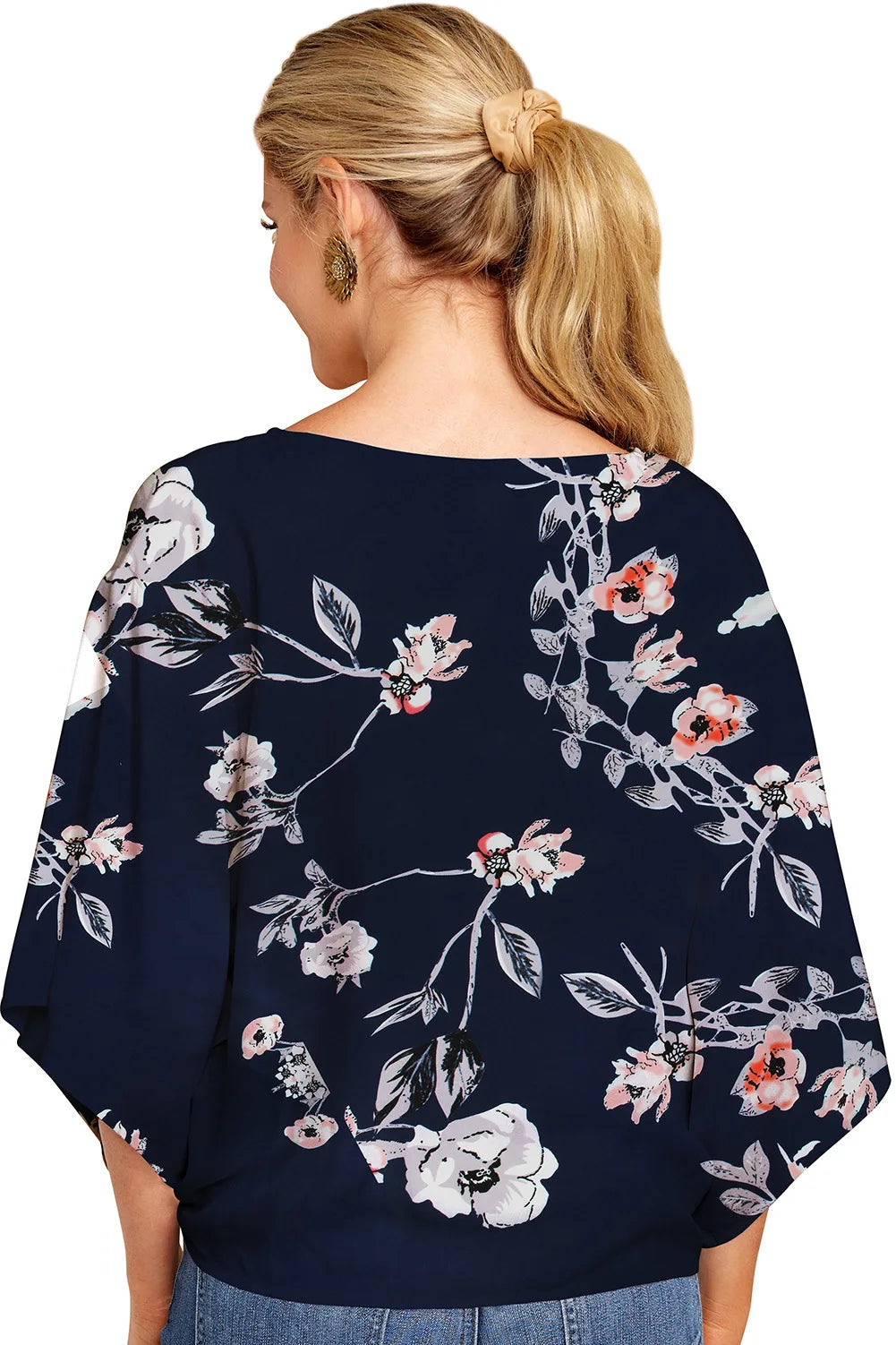 Spring Summer 2024 New Women's Shirt Sexy V-neck Short Sleeved Fashionable Printed Knot Printed  Sleeve Top