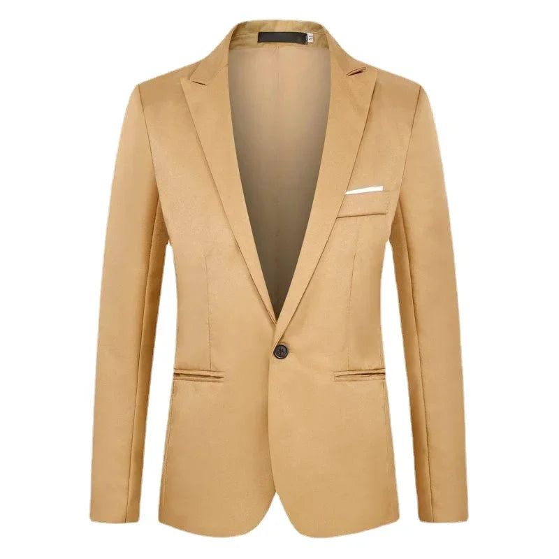 Veste de costume de printemps pour hommes, décontractée, polyvalente, tendance coréenne, simple boutonnage, vêtements pour hommes de Style occidental