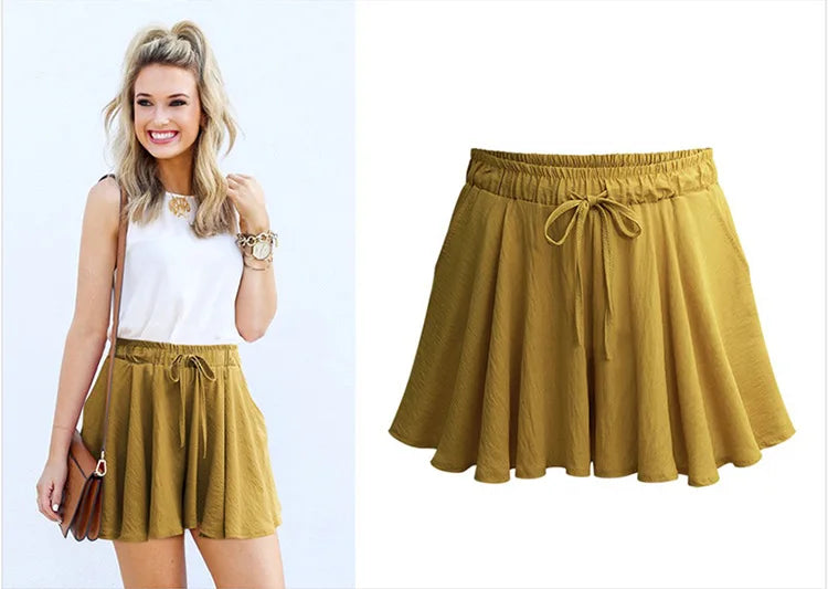 Été Jambe Large Shorts Femmes Casual court adt Haute audiFemelle viser courts M-6XL