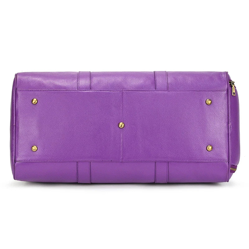 Sac de voyage en cuir véritable de grande capacité pour hommes et femmes, en cuir de vache noir souple, polochon de voyage décontracté, grand sac à bandoulière pour week-end