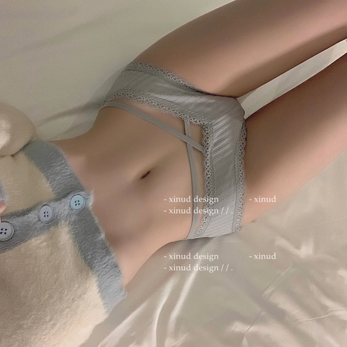 Women's Underwear Sweet Cross Bandage Sexy Underwear Close Fitting Underwear Striped Solid Color Low Waist Women's Underwear