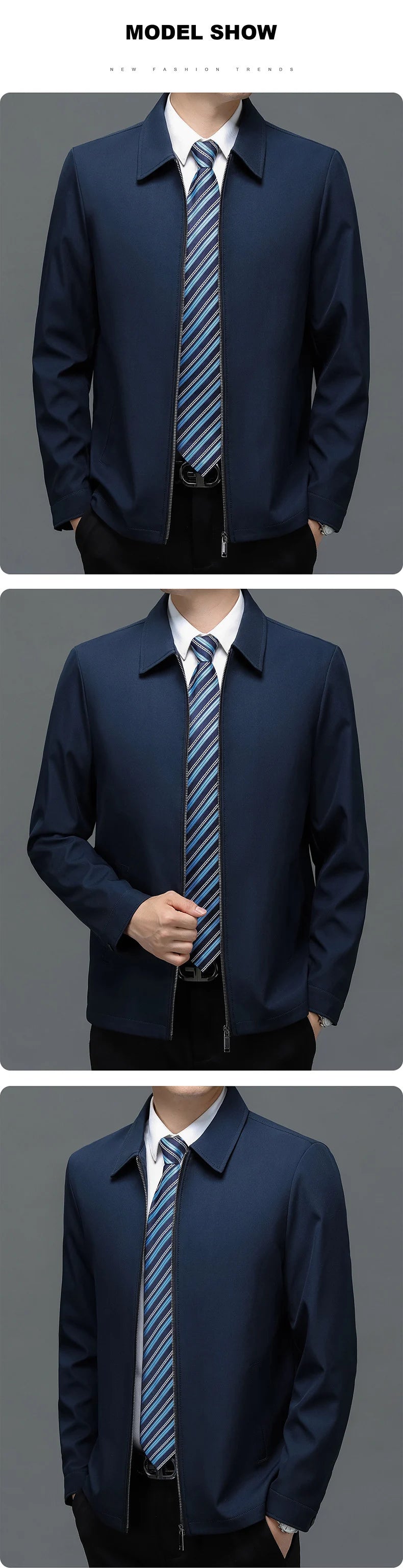 BROWON Brand Coat Men Jacket 2025 Autumn New Fashion Turn-Down Collar Jacket Men Casual Business Solid Color Outwear Mens Jacket