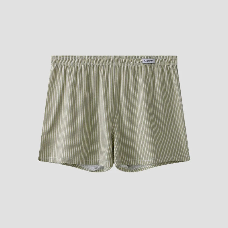 100kg M-2XL Men Underwear Striped Cotton Boxer Shorts Loose Arrow Pant Casual Sleep Underpants Homewear Male Comfortable Panties