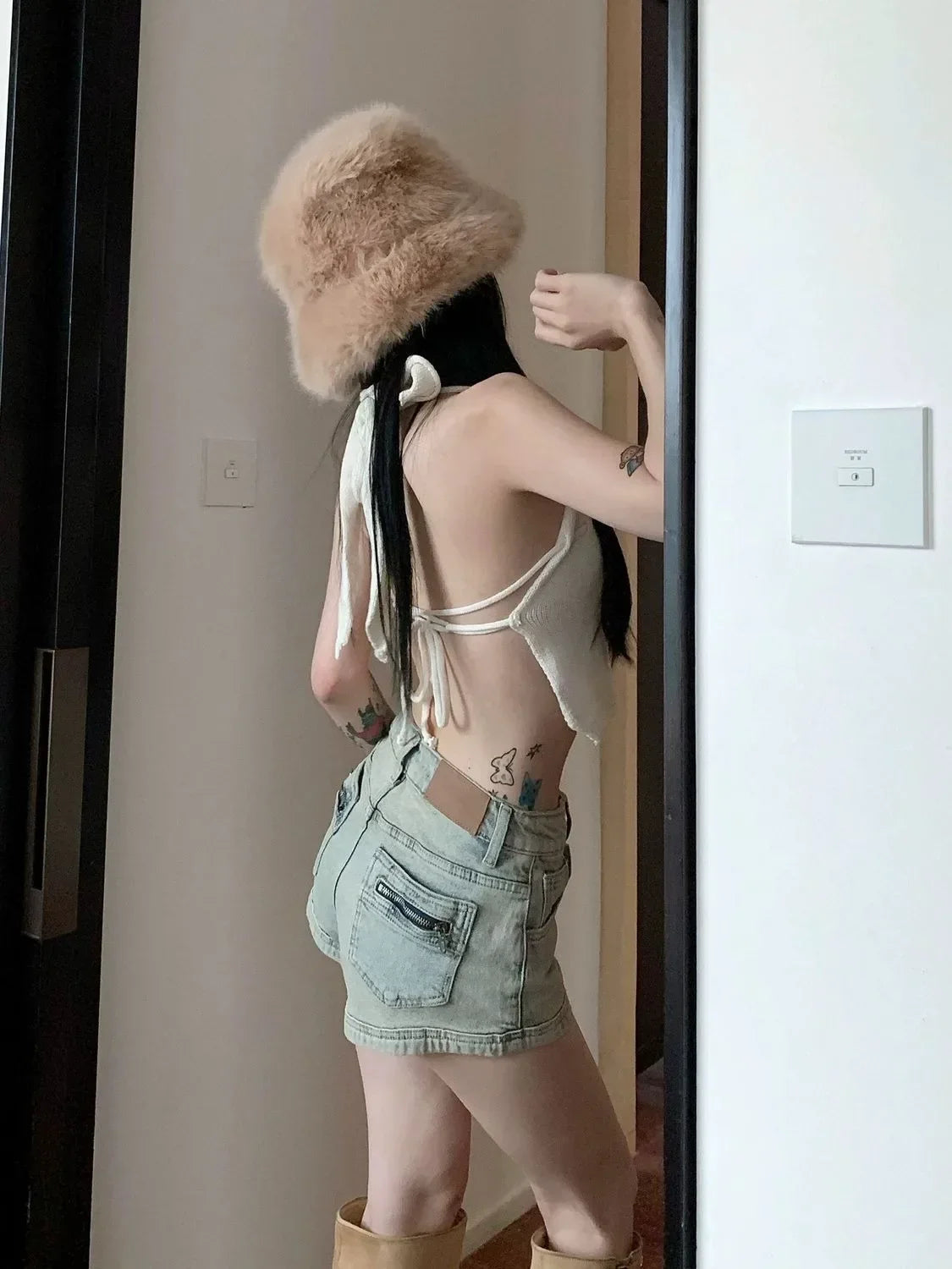 Women's Stretchy Jeans Summer 2025 - High-Waisted  American Spicy Shorts with Slimming Straight Leg and A-Line Cut Shorts