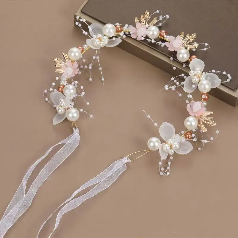 Super fairy beautiful children's headwear beautiful garland head flower girl's hair slings performance festive wrist flower head