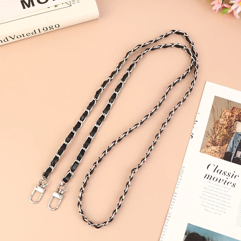 120cm Purse Chain Strap Crossbody Handbag Chains Replacement Leather Shoulder Bag Chain Straps Diy Women Girl Bag Part Accessory