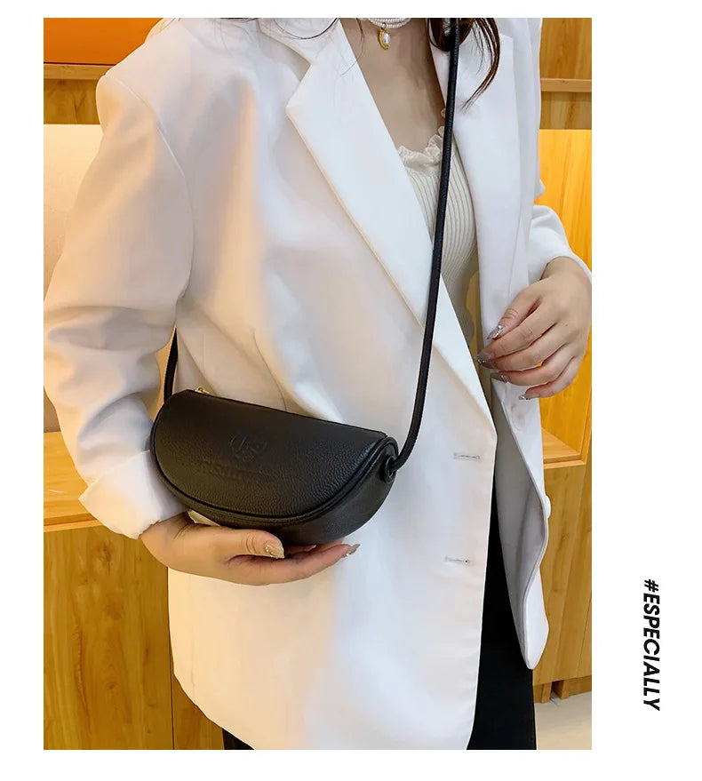 Brand Fashion Mini Bags Trend Designer Handbags Women'S Genuine Leather Casual Lady Shoulder Black Crossbody Bag for Girl