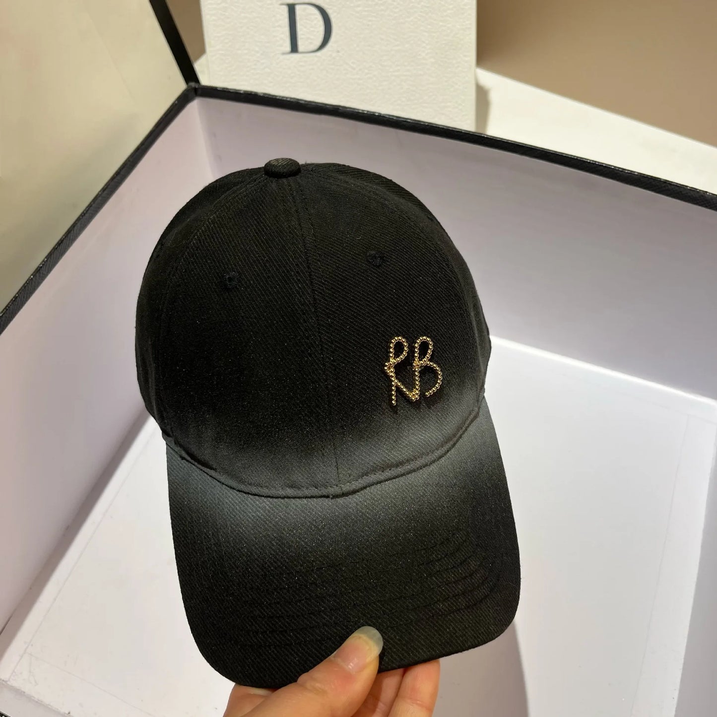 Designer Brand Metal Letter RB Baseball Cap for Men Women Casual Snapback Hip Hop Hats Adjustable Casual Caps Outdoor Sun Hats