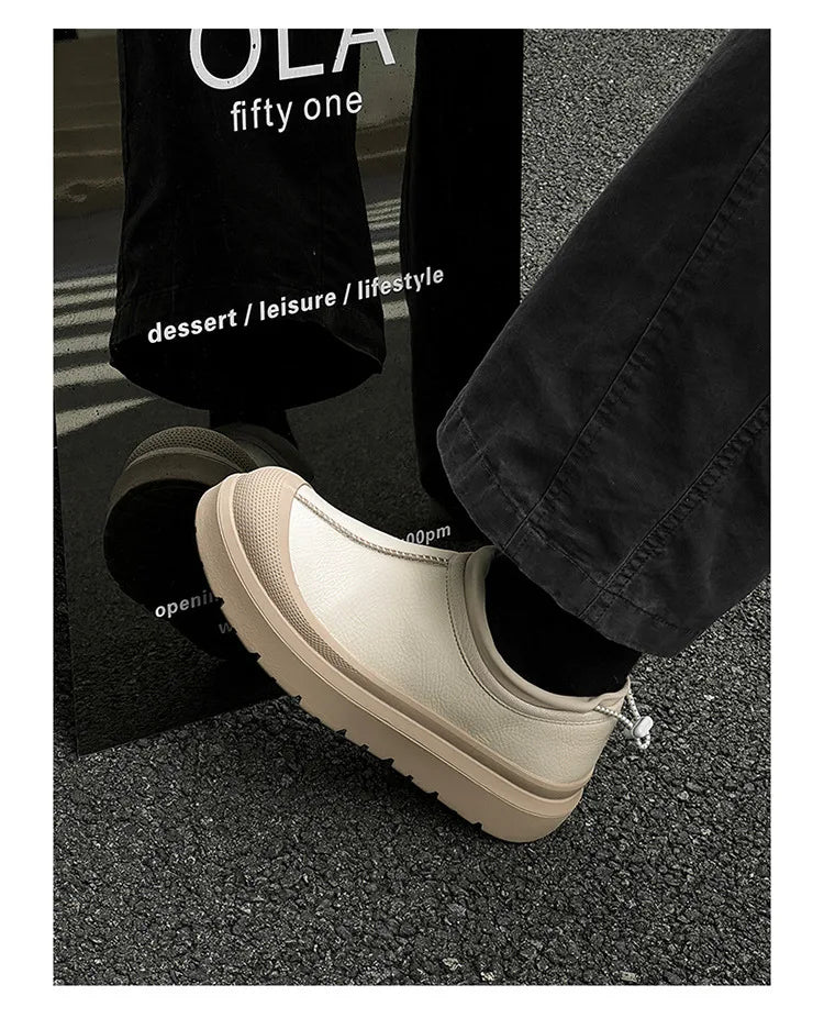 2024 Winter Same Matte Fur Integrated Velvet Thick-soled Men's and Women's Couple Contrasting Cotton Snow Boots