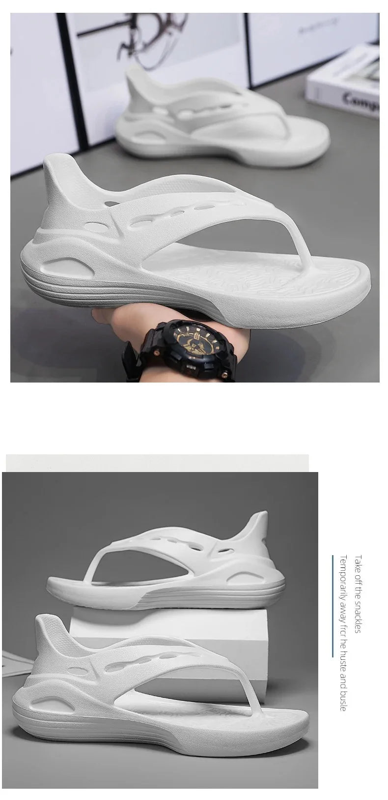 Men‘s Bag heel Flip-flops Slippers Indoor Outdoor Beach Sandals Fashion Casual Shoes Soft Slides Home Slippers Beach Shoes