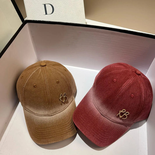 Designer Brand Metal Letter RB Baseball Cap for Men Women Casual Snapback Hip Hop Hats Adjustable Casual Caps Outdoor Sun Hats