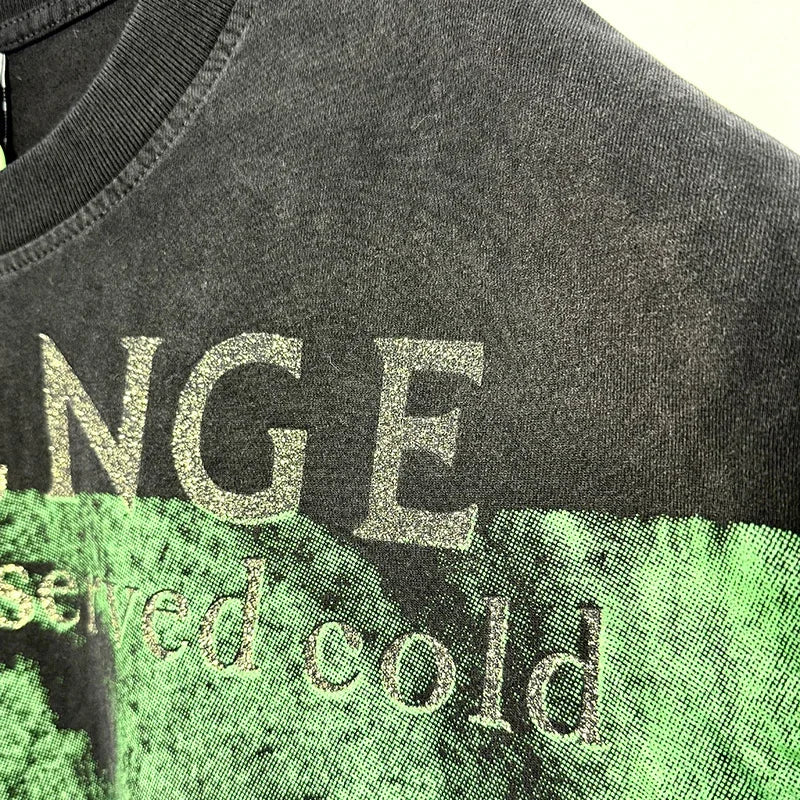 Hip Hop Vintage Washed Black Damaged Hole Tank Men Women Top Quality Cotton Oversized Saint Vest Stitching Sleeveless T Shirt