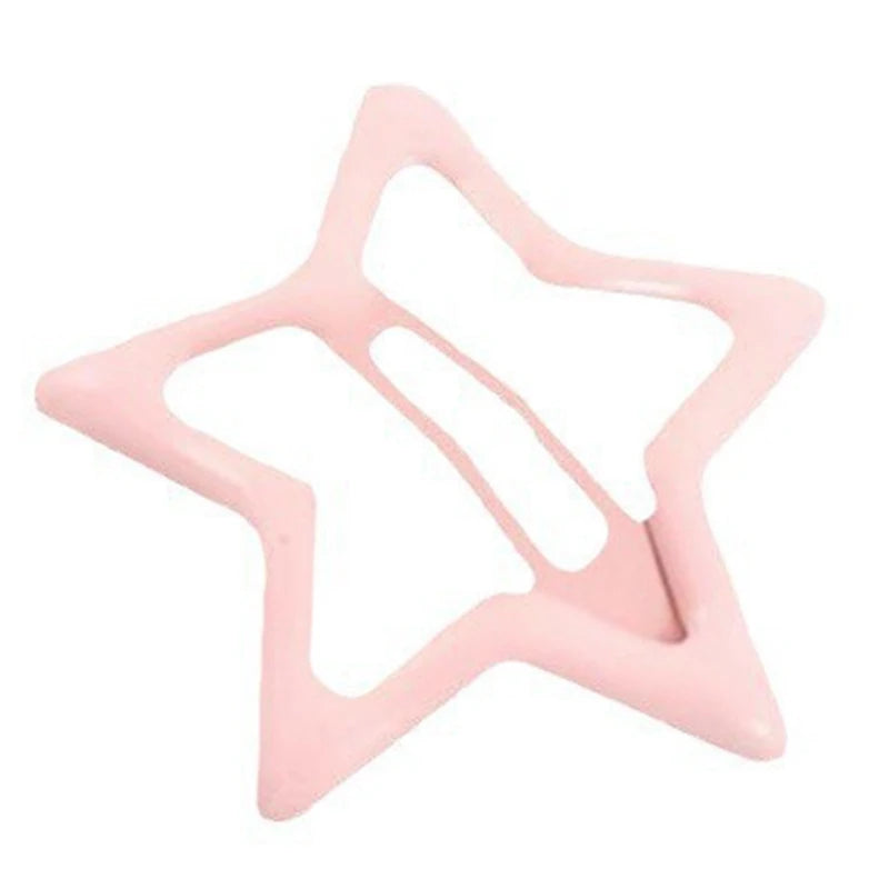 50pcs Colorful Kawaii Star Barrettes Y2K Sweet Girls BB Solid Star Hairclips Metal Snap Clip Headdress Hair Jewelry Gifts
