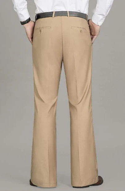 Business Trousers for Men Flared Social Tailoring Gray Bell Mouth Man Suits Pants Clothes Offer Fabric Fashion Classic Elegant